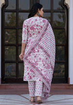 Load image into Gallery viewer, White Cotton Readymade Pakistani Suit
