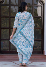 Load image into Gallery viewer, White Cotton Readymade Pant Style Suit
