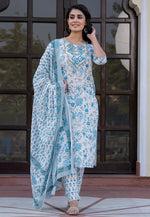 Load image into Gallery viewer, White Cotton Readymade Pant Style Suit

