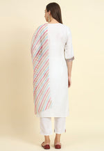 Load image into Gallery viewer, White Cotton Readymade Pant Style Suit
