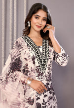 Load image into Gallery viewer, White Cotton Readymade Pant Style Suit
