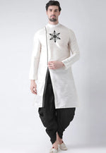 Load image into Gallery viewer, White Dupion Silk Dhoti Kurta
