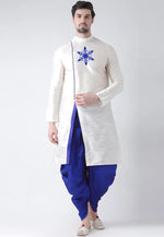 Load image into Gallery viewer, White Dupion Silk Dhoti Kurta
