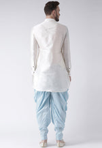 Load image into Gallery viewer, White Dupion Silk Dhoti Kurta
