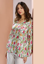 Load image into Gallery viewer, White Muslin Printed Co-Ords Set
