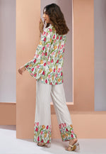 Load image into Gallery viewer, White Muslin Printed Co-Ords Set
