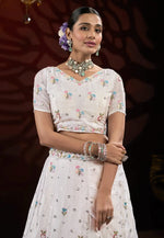 Load image into Gallery viewer, White Net A Line Lehenga Choli
