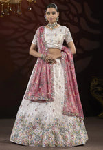 Load image into Gallery viewer, White Net A Line Lehenga Choli
