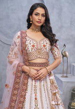 Load image into Gallery viewer, White Organza Wedding Lehenga Choli
