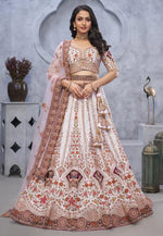 Load image into Gallery viewer, White Organza Wedding Lehenga Choli
