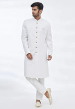 Load image into Gallery viewer, White Rayon Indo Western Sherwani
