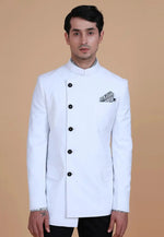 Load image into Gallery viewer, White Rayon Jodhpuri Suit

