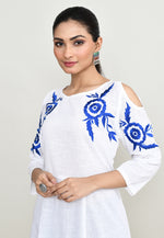 Load image into Gallery viewer, White Rayon Kurta Set With Pant
