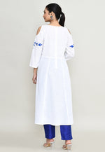 Load image into Gallery viewer, White Rayon Kurta Set With Pant
