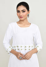 Load image into Gallery viewer, White Rayon Kurta Set With Pant

