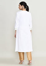 Load image into Gallery viewer, White Rayon Kurta Set With Pant
