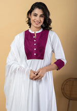Load image into Gallery viewer, White Rayon Readymade Pakistani Suit
