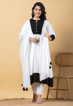 Load image into Gallery viewer, White Rayon Readymade Pakistani Suit
