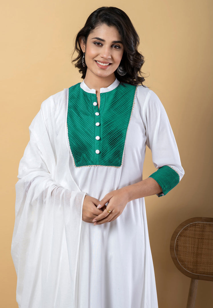 White Rayon Readymade Pant Style Suit