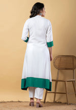 Load image into Gallery viewer, White Rayon Readymade Pant Style Suit
