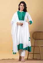 Load image into Gallery viewer, White Rayon Readymade Pant Style Suit
