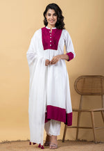 Load image into Gallery viewer, White Rayon Readymade Pant Style Suit

