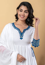 Load image into Gallery viewer, White Rayon Readymade Pant Style Suit
