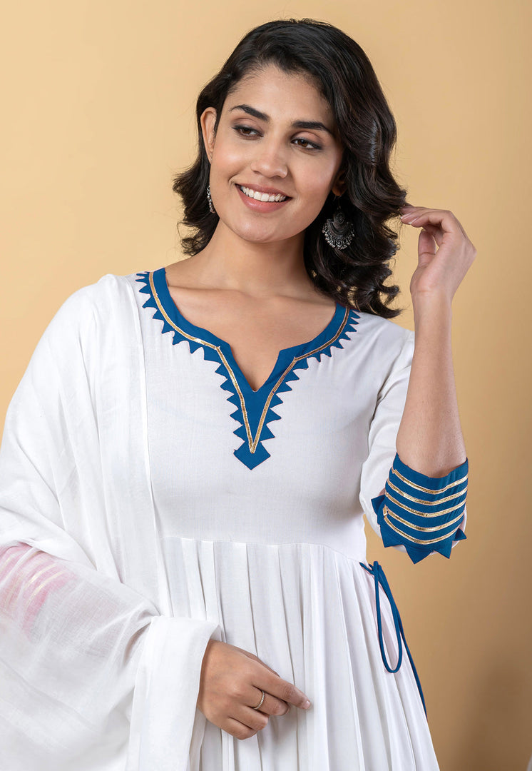 White Rayon Readymade Pant Style Suit
