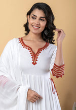 Load image into Gallery viewer, White Rayon Readymade Pant Style Suit

