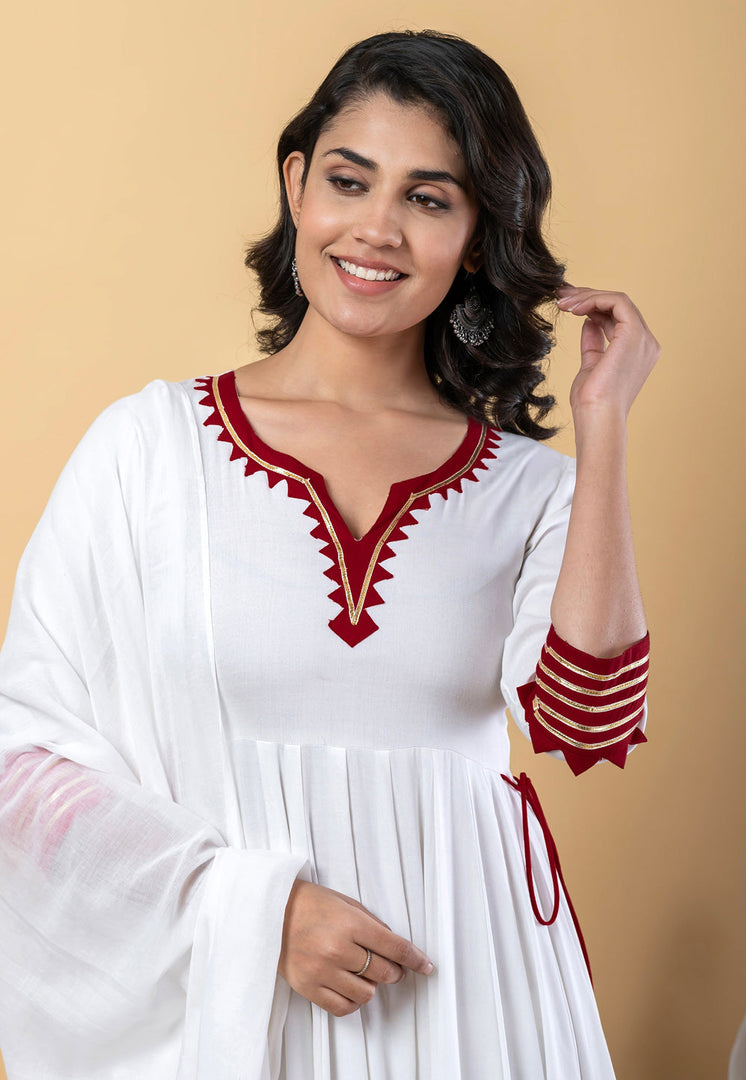 White Rayon Readymade Pant Style Suit