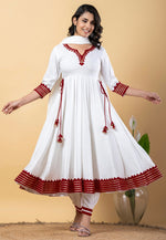 Load image into Gallery viewer, White Rayon Readymade Pant Style Suit
