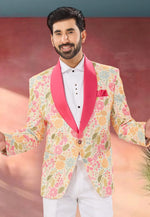Load image into Gallery viewer, White Rayon Tuxedos Suit
