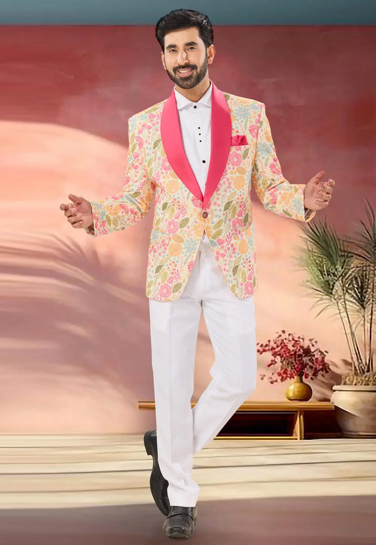 White Rayon Tuxedos Suit