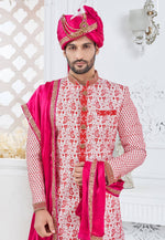 Load image into Gallery viewer, White Silk Achkan Style Sherwani
