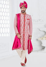 Load image into Gallery viewer, White Silk Achkan Style Sherwani
