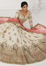 Load image into Gallery viewer, White Silk Lehenga Choli For Wedding
