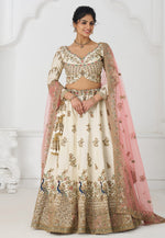 Load image into Gallery viewer, White Silk Lehenga Choli For Wedding
