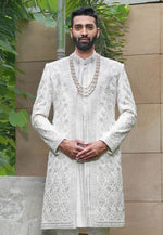 Load image into Gallery viewer, White Silk Sherwani
