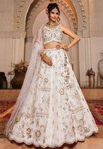 Load image into Gallery viewer, White Tissue Lehenga Choli For Wedding

