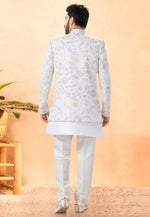 Load image into Gallery viewer, White Velvet Indo Western Suit
