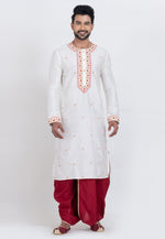 Load image into Gallery viewer, White Viscose Dhoti Kurta
