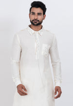 Load image into Gallery viewer, White Viscose Pathani Suit
