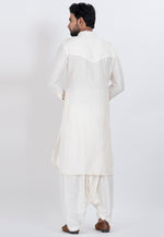 Load image into Gallery viewer, White Viscose Pathani Suit
