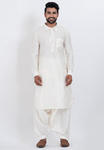 Load image into Gallery viewer, White Viscose Pathani Suit
