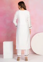 Load image into Gallery viewer, White Viscose Readymade Pakistani Suit
