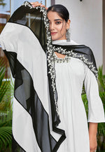 Load image into Gallery viewer, White Viscose Readymade Pant Style Suit
