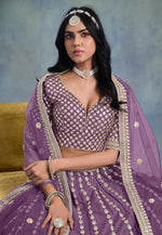 Load image into Gallery viewer, Wine Art Silk Circular Lehenga Choli
