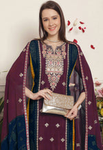 Load image into Gallery viewer, Wine Chinon Chiffon Pakistani Suit
