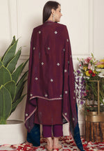 Load image into Gallery viewer, Wine Chinon Chiffon Pakistani Suit
