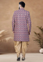 Load image into Gallery viewer, Wine Cotton Indo Western Suit
